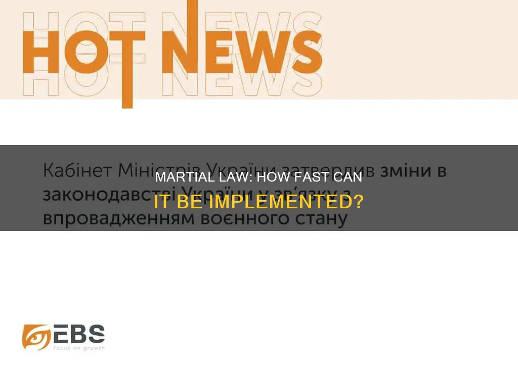how fast can martial law take place