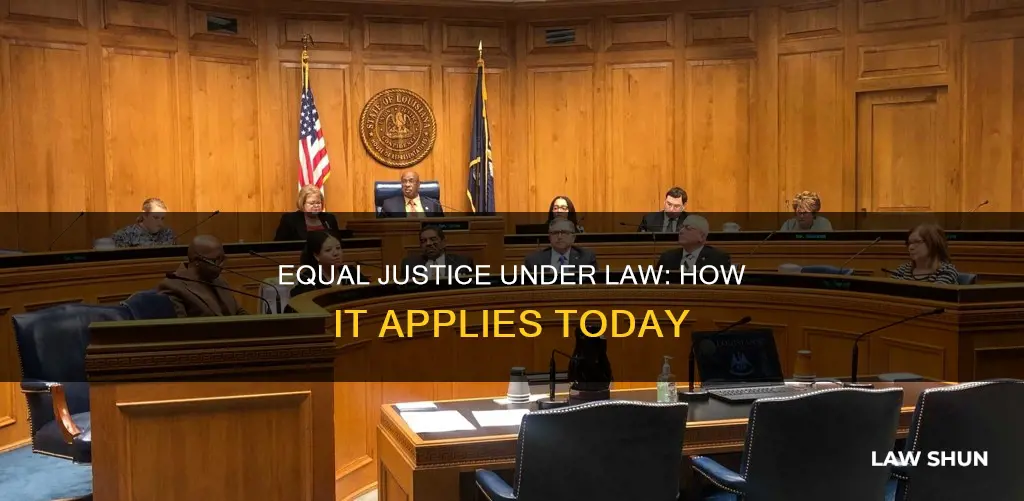 how has the principle of equal justice under law applied