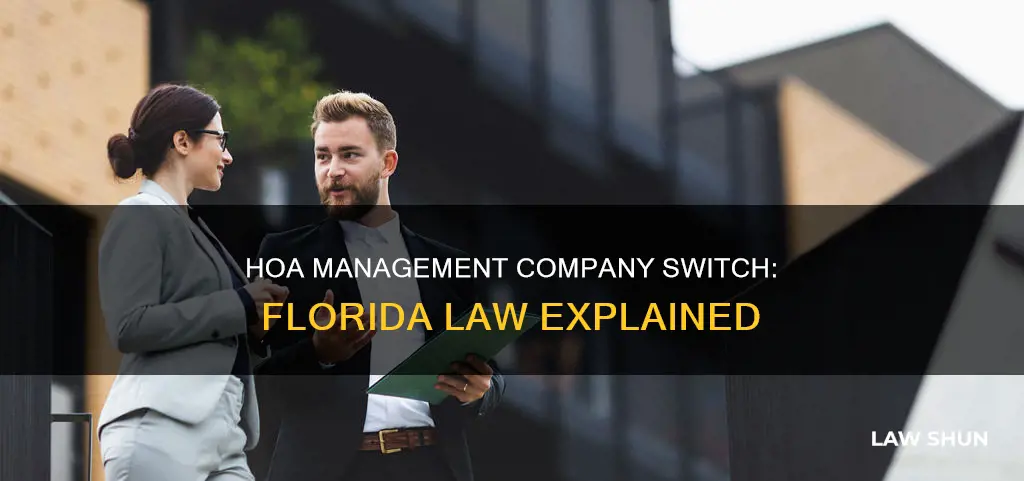 how hoa can change management company florida law