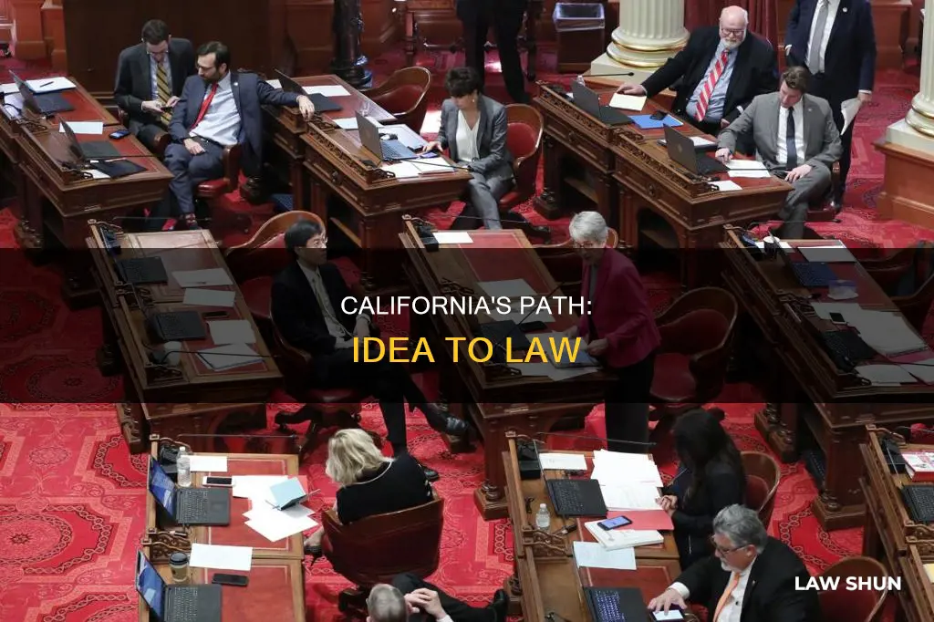 how idea becomes a law california