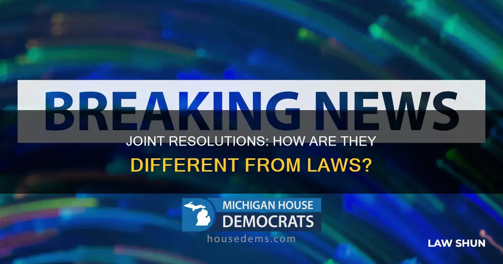 how is a joint resolution different from a law