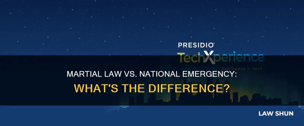 how is national emergency difference from marshall law