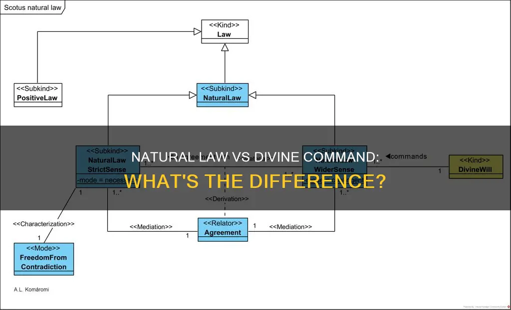 how is natural law different from divine command theory