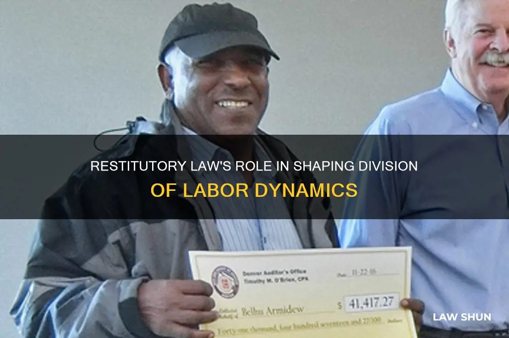 how is restitutory law related to the division of labor