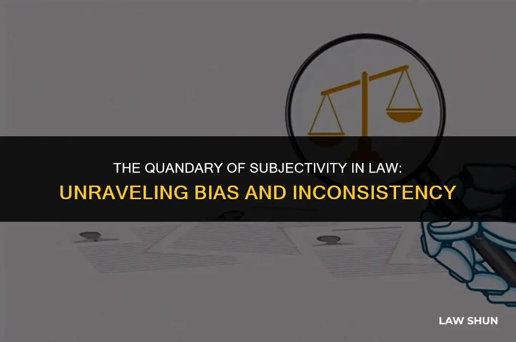 how is subjectivity in law problematic