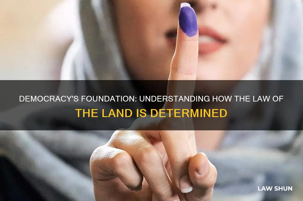 how is the law of the land determined in democracy