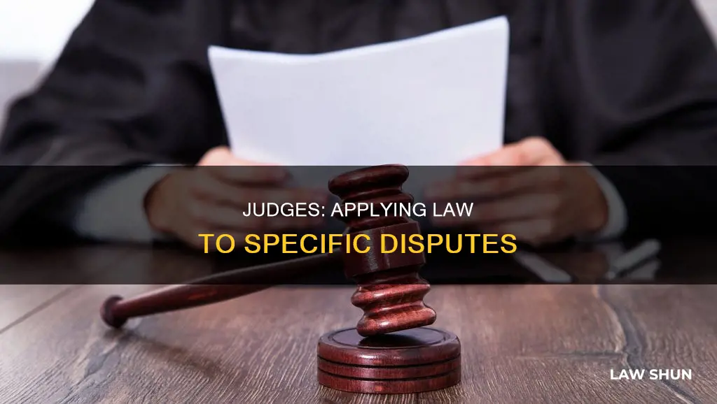 how judges apply the law to specific disputes