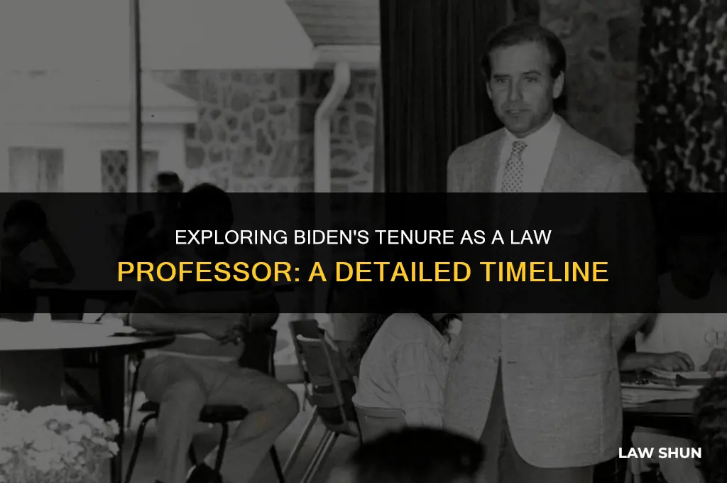 how long did biden teach law
