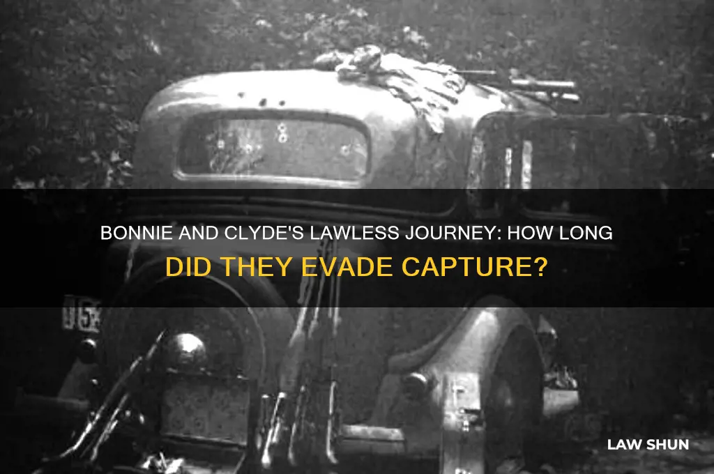 how long did bonnie and clyde run from the law