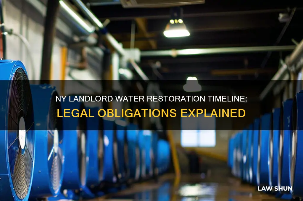 how long does landlord have to restore water ny laws