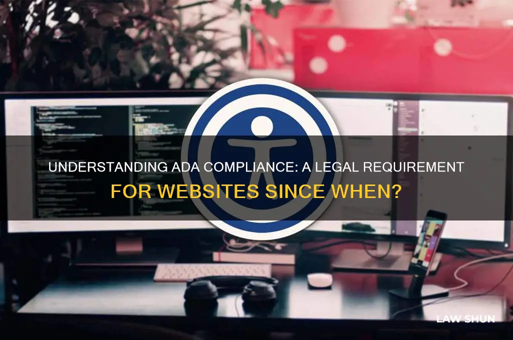 how long has ada compliance been law for web sites