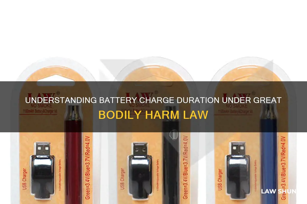 how long is battery charge with great bodily harm law