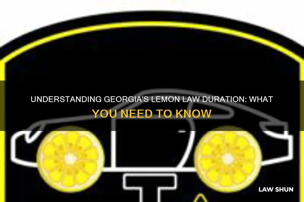 how long is the lemon law in ga