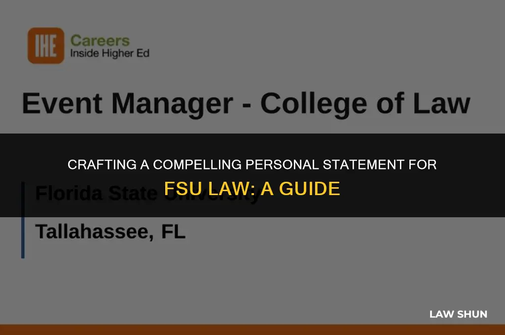 how long personal statement fsu law