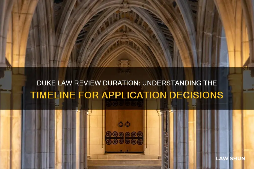 how long stay under review at duke law
