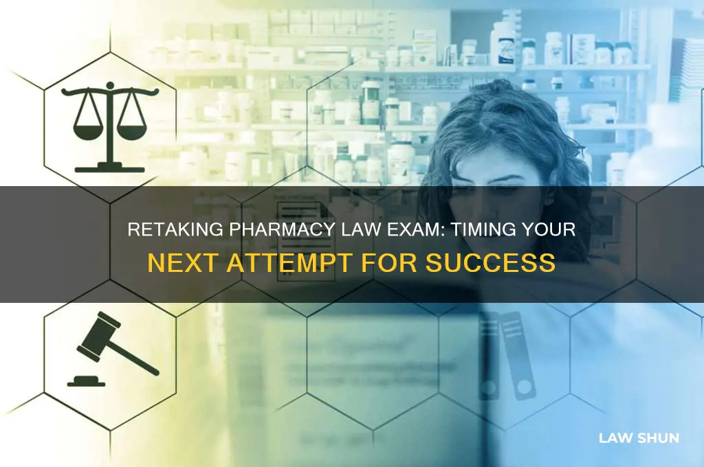 how long to wiat before taking pharmacy law exam again