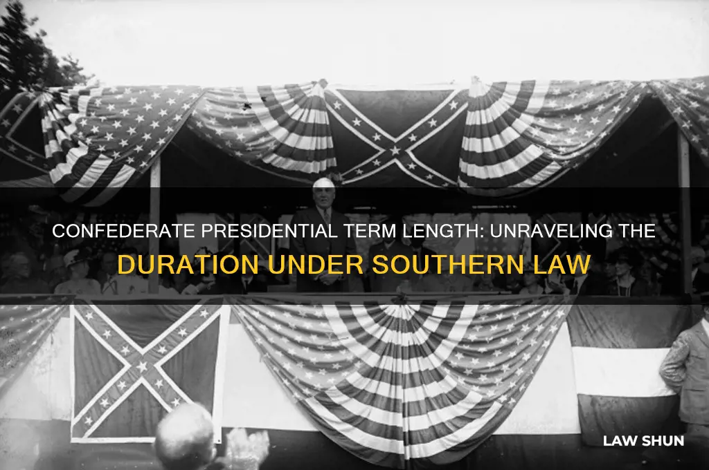 how long was a term of presidency under confederate law