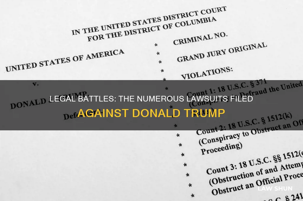 how man law suits against donald trump