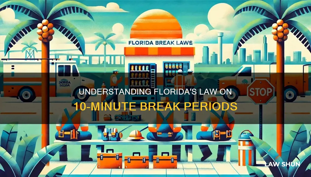 how many 10 minute breaks rest period in florida law