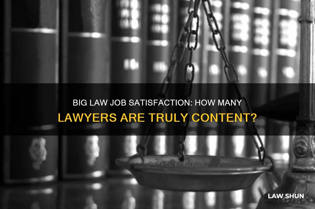 how many big law lawyers are satisfied with their job