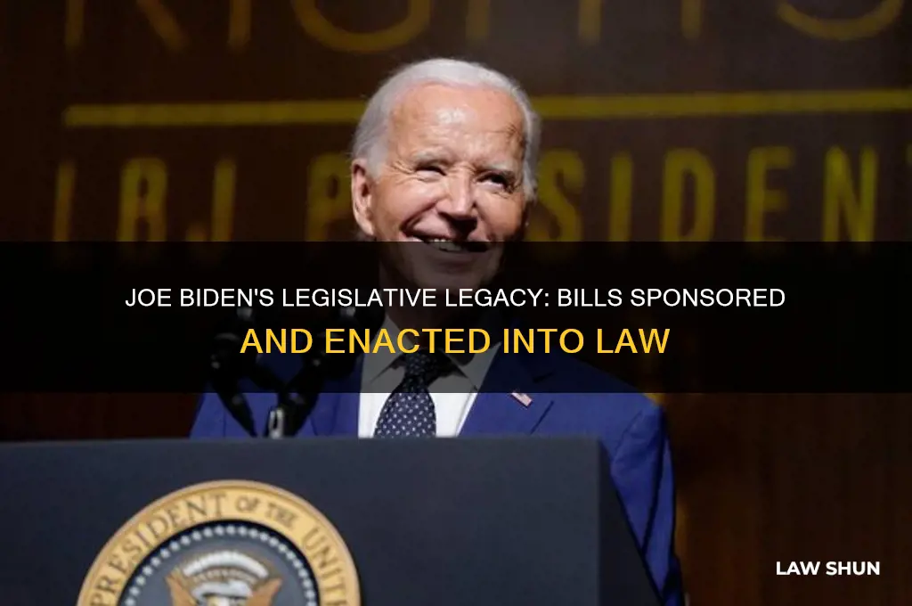 how many bills has joe biden sponsored that became law