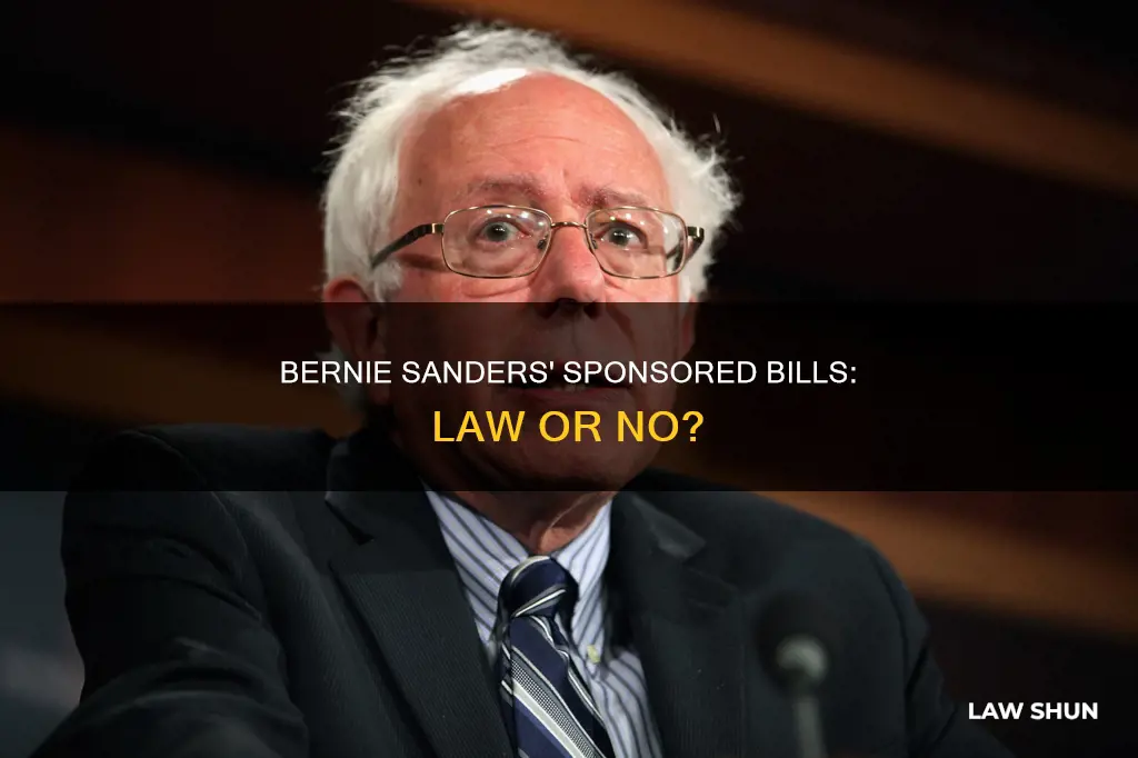 how many bills sponsored by bernie sanders have become law