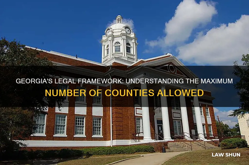 how many counties are allowed in georgia by law