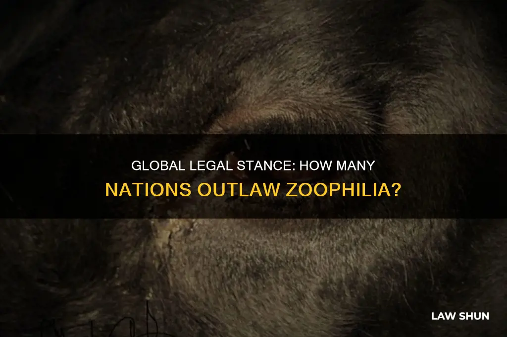 how many countries have laws against zoophilia