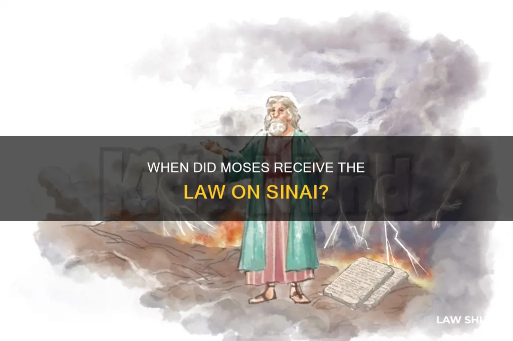 how many days before moses reieve the law on sinai
