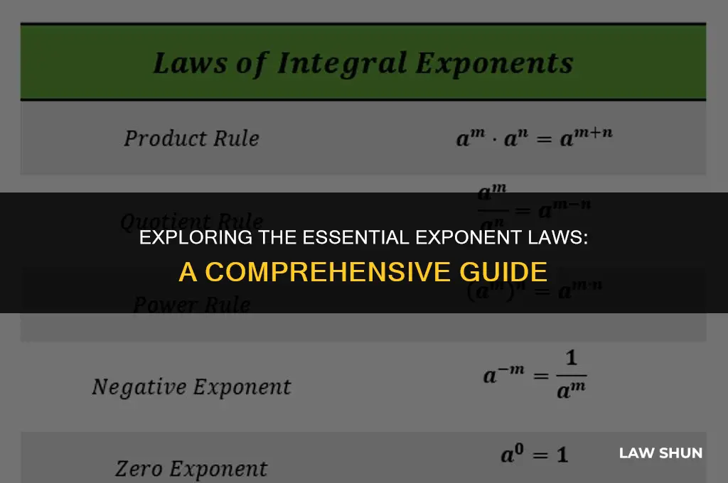 how many exponent laws are there
