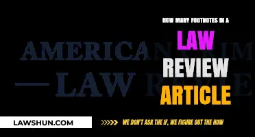 Footnote Frequency: Optimal Usage in Law Review Articles Explained