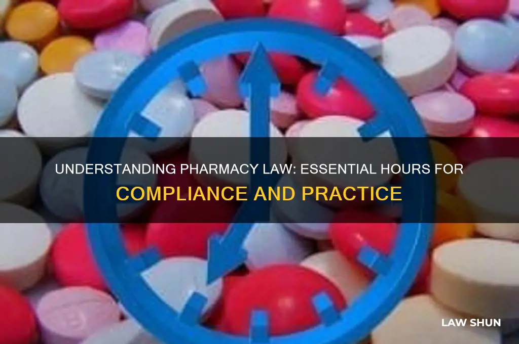 how many hours must be related to pharmacy law