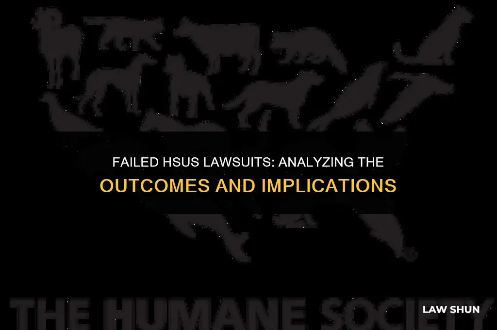 how many hsus law suits failed
