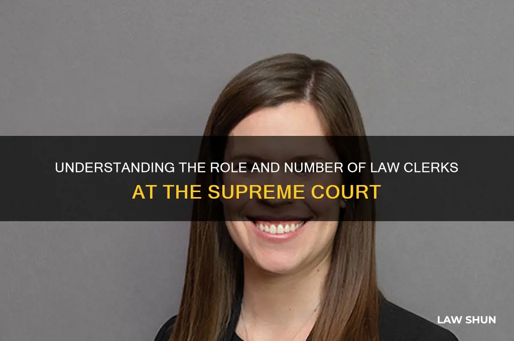 how many law clerks are on the supreme court