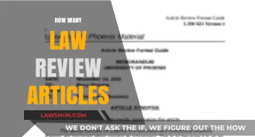 Exploring the Vast Number of Law Review Articles Published Annually