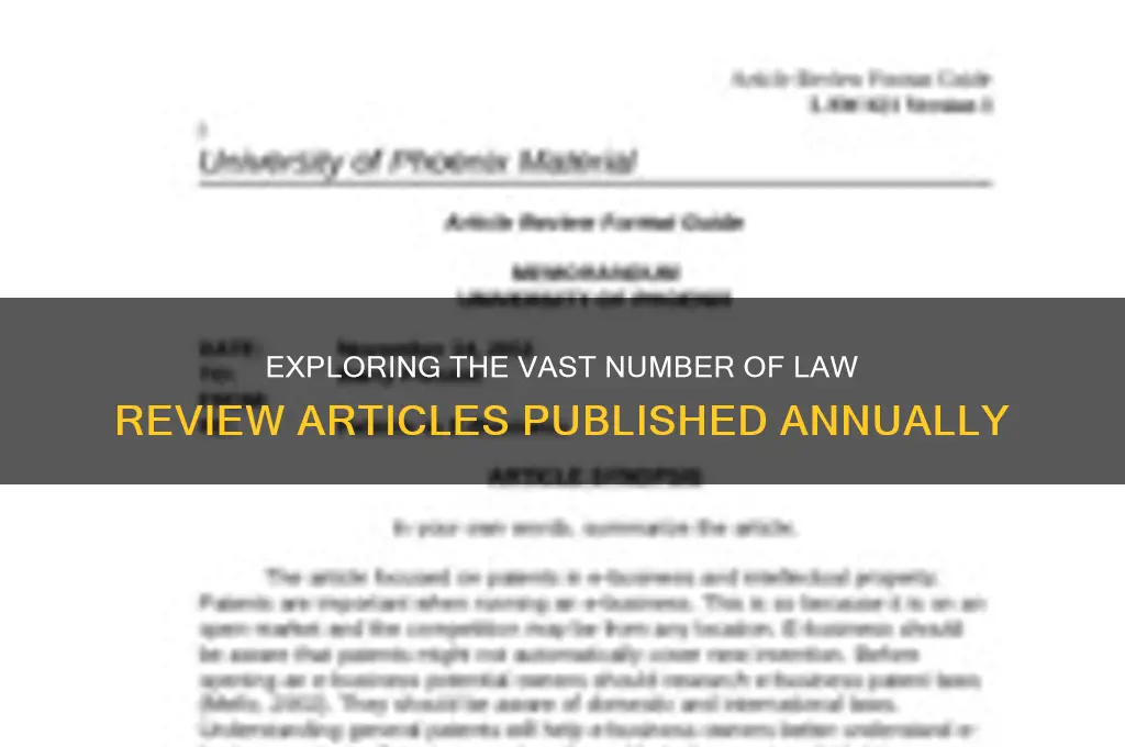 how many law review articles