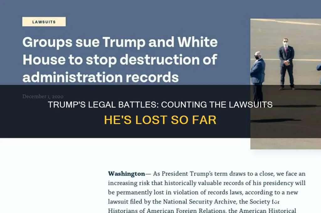 how many law suites has trump lost