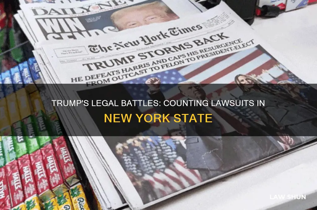 how many law suits against trump in ny