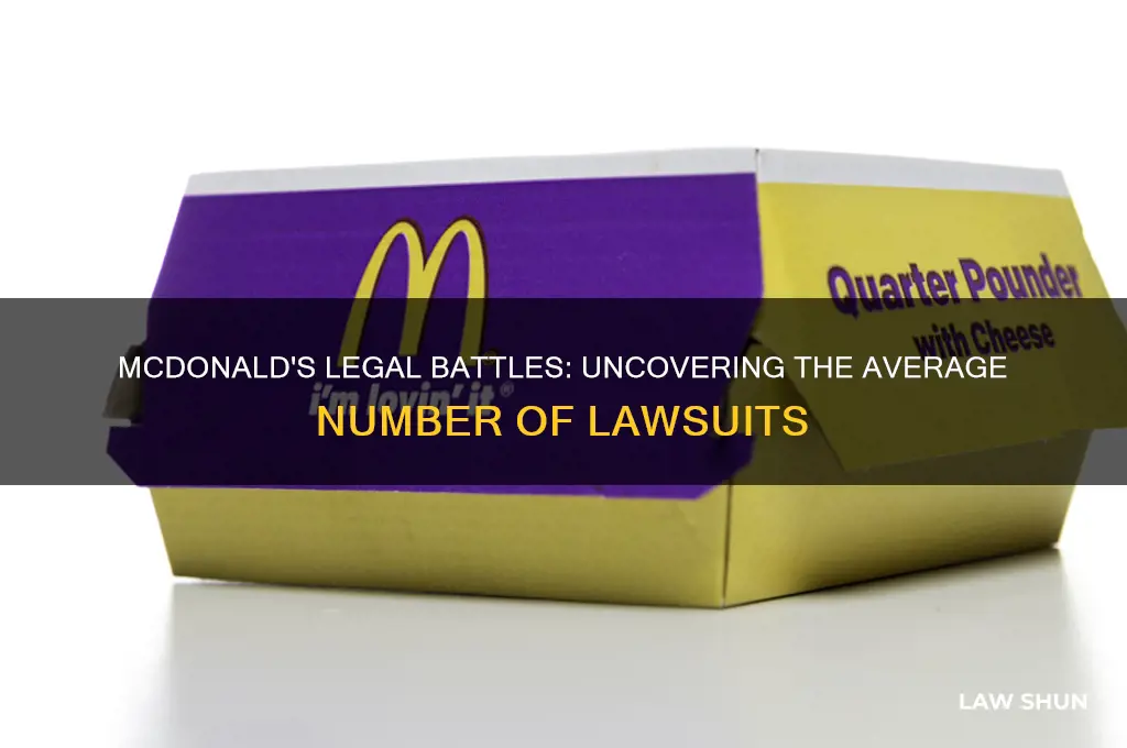 how many law suits does mcdonalds have on average
