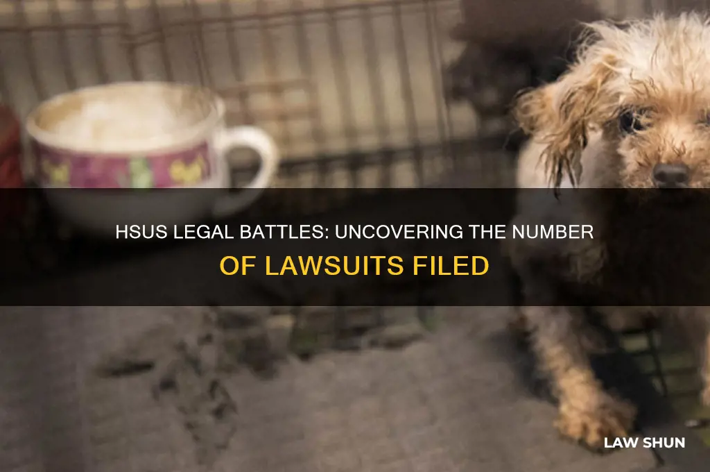 how many law suits has hsus