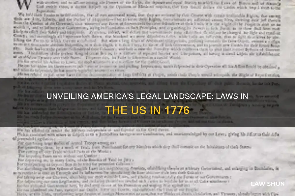 how many laws did the us have back in 1776