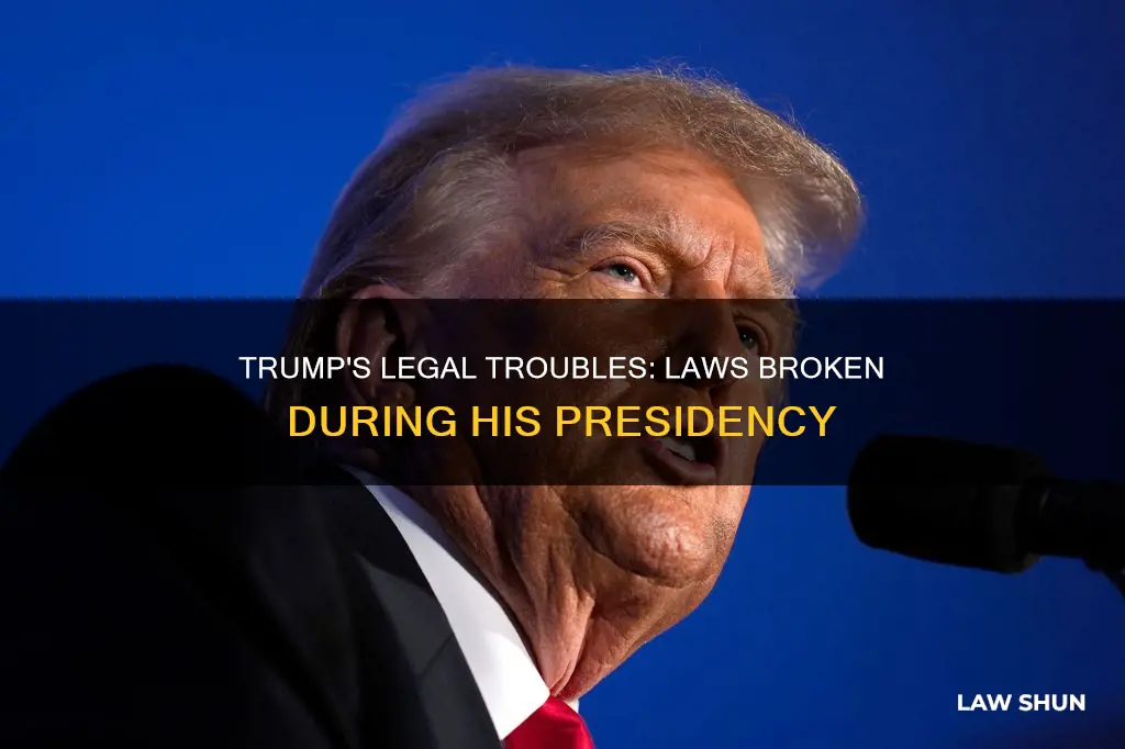 how many laws did trump break