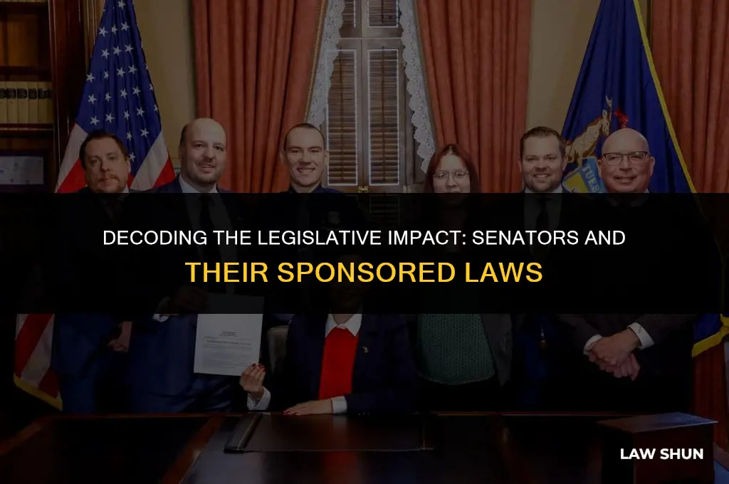 how many laws do senators sponsor