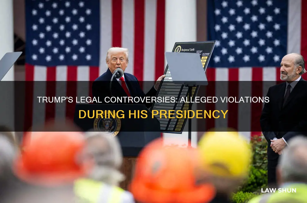 how many laws has trump broken while in office