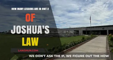 Joshua's Law Unit 2: Lesson Count and Course Breakdown