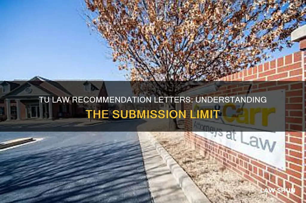 how many letter of recommendation are allowed for tu law