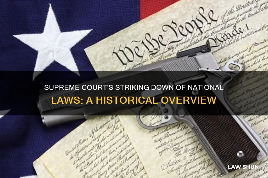 how many national laws has the supreme court invalidated