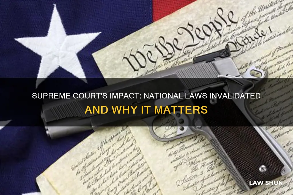how many national laws has the supreme court nvalidated