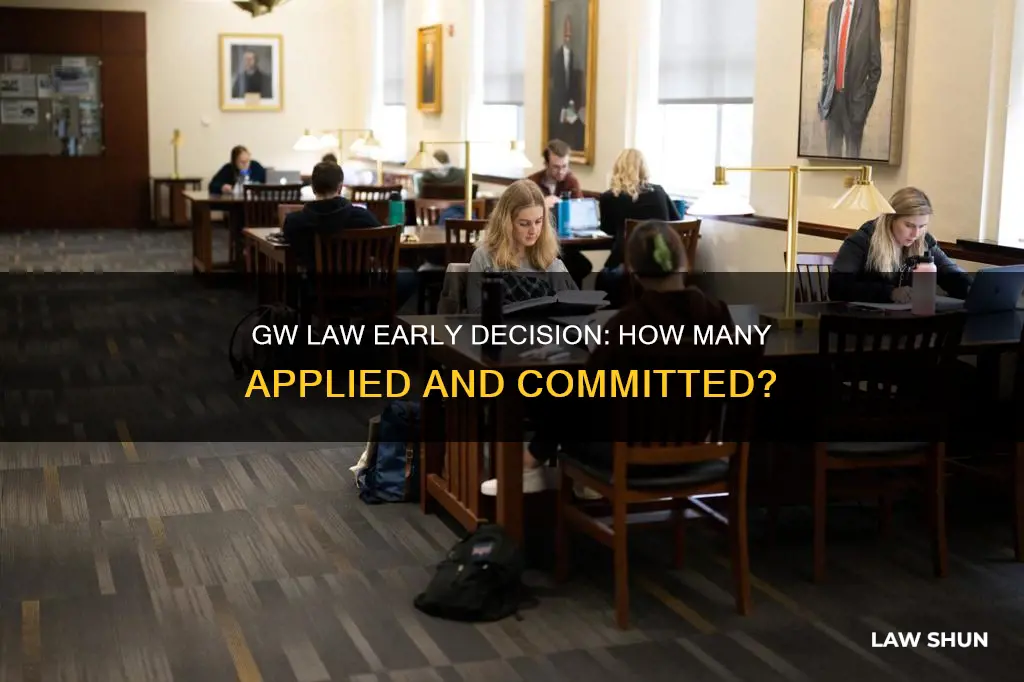 how many people apply george washington law early binding decision