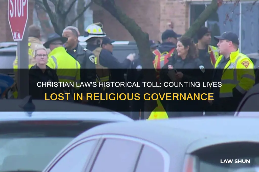 how many people have died under christian law